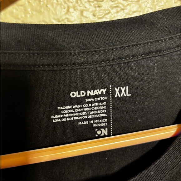 Old Navy Black T-Shirt with Blue Graphic Design - Picture 3 of 3